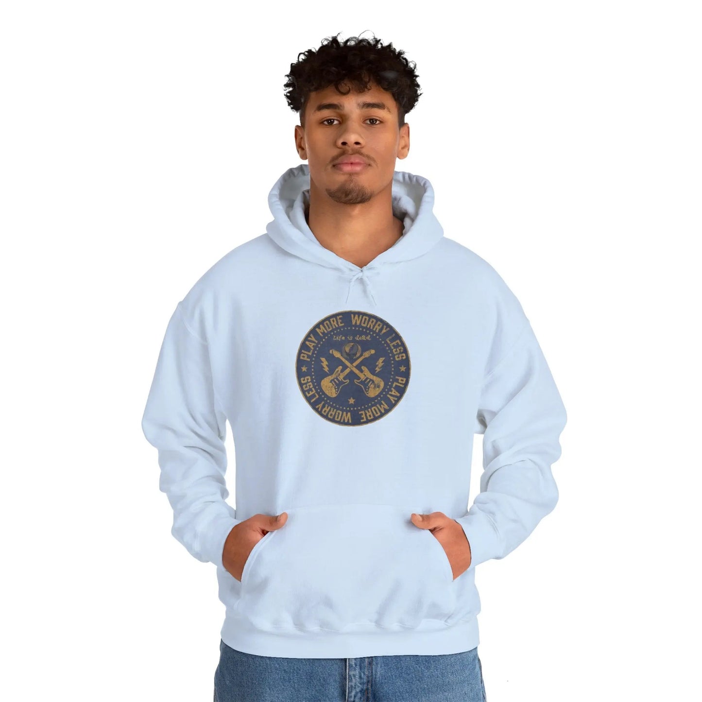 Life is dead.® Play More, Worry Less Hoodie