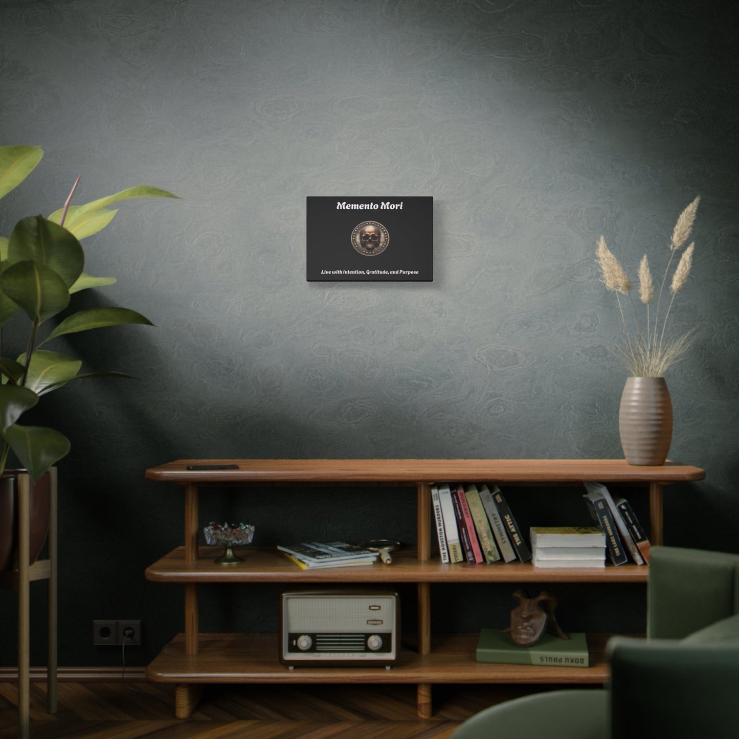 "Memento Mori" Matte Canvas - Inspirational Wall Art -"Live with Intention, Gratitude, and Purpose"