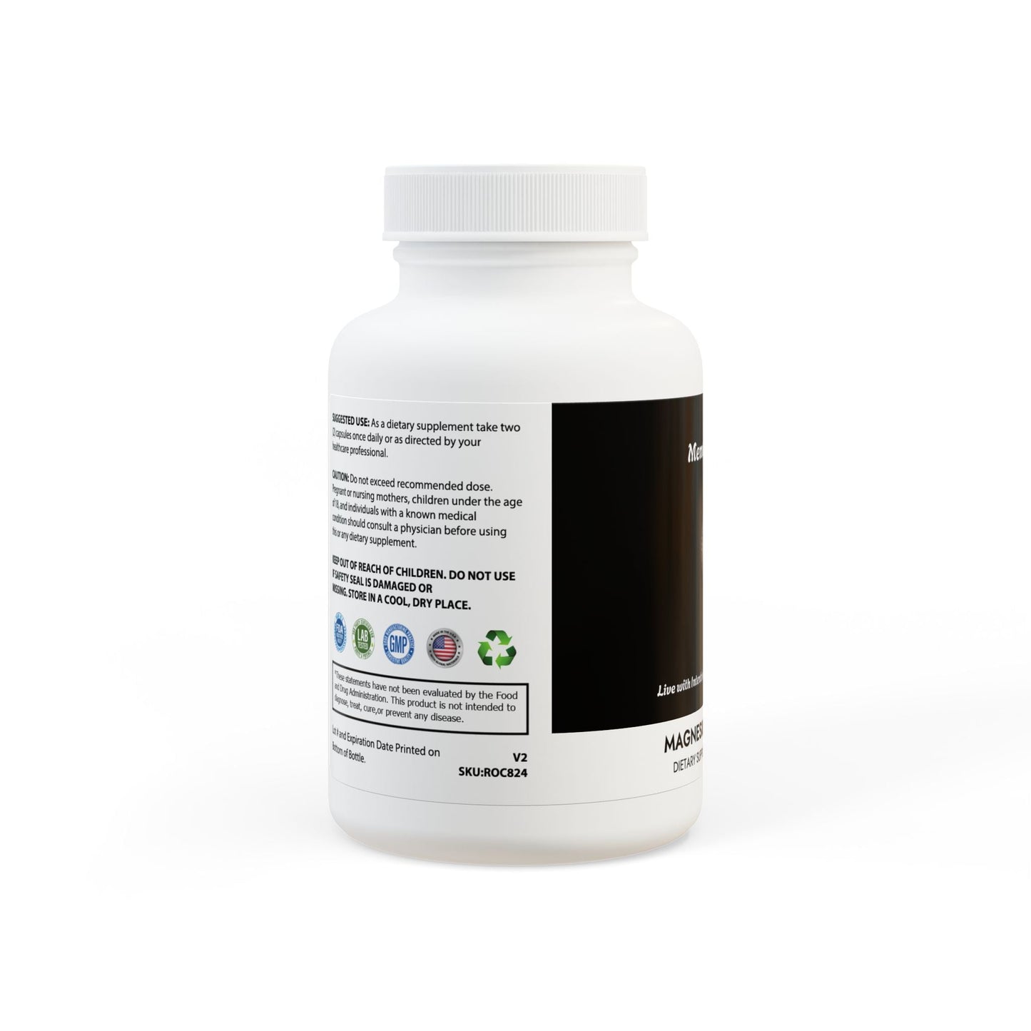 Magnesium Glycinate Supplement (60 Capsules) - "Memento Mori"