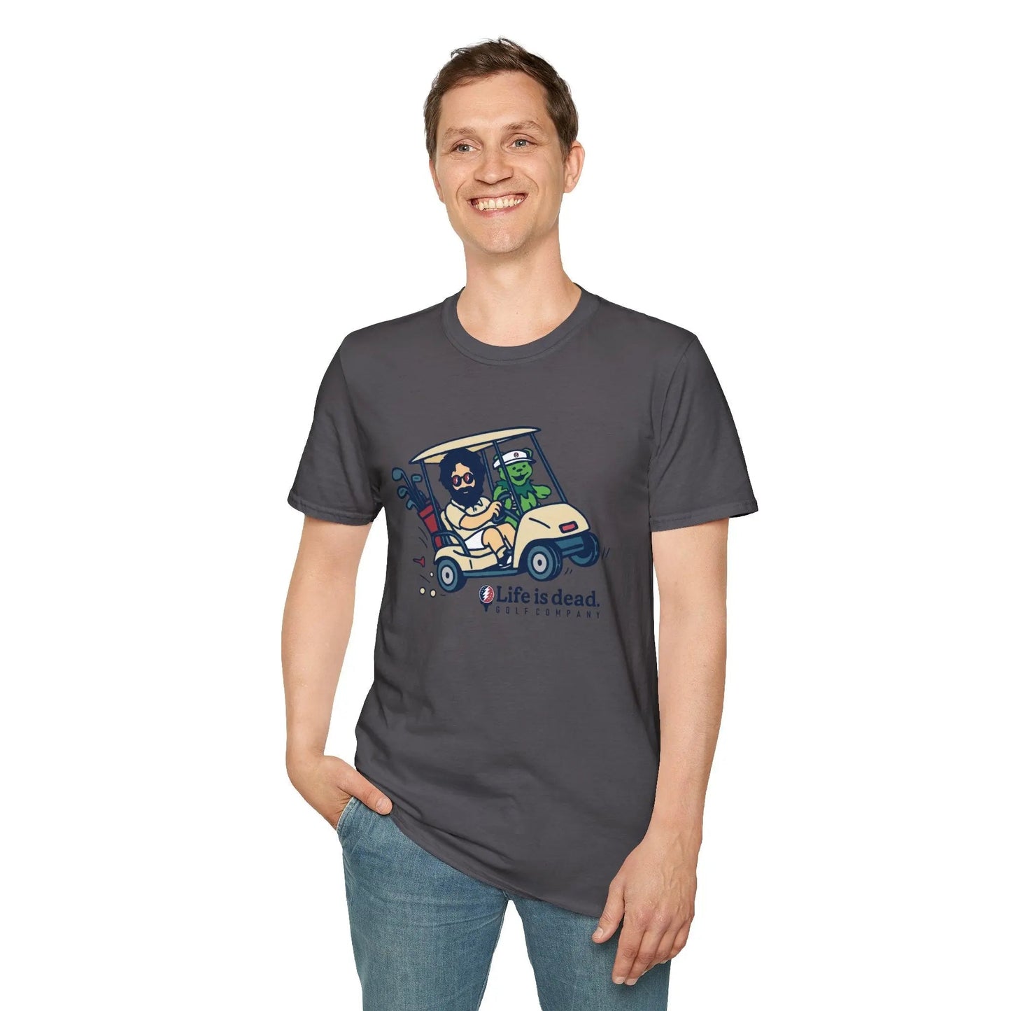 Joy Ridin' Jerry and The Bear - Life is dead.® Golf Company T-Shirt