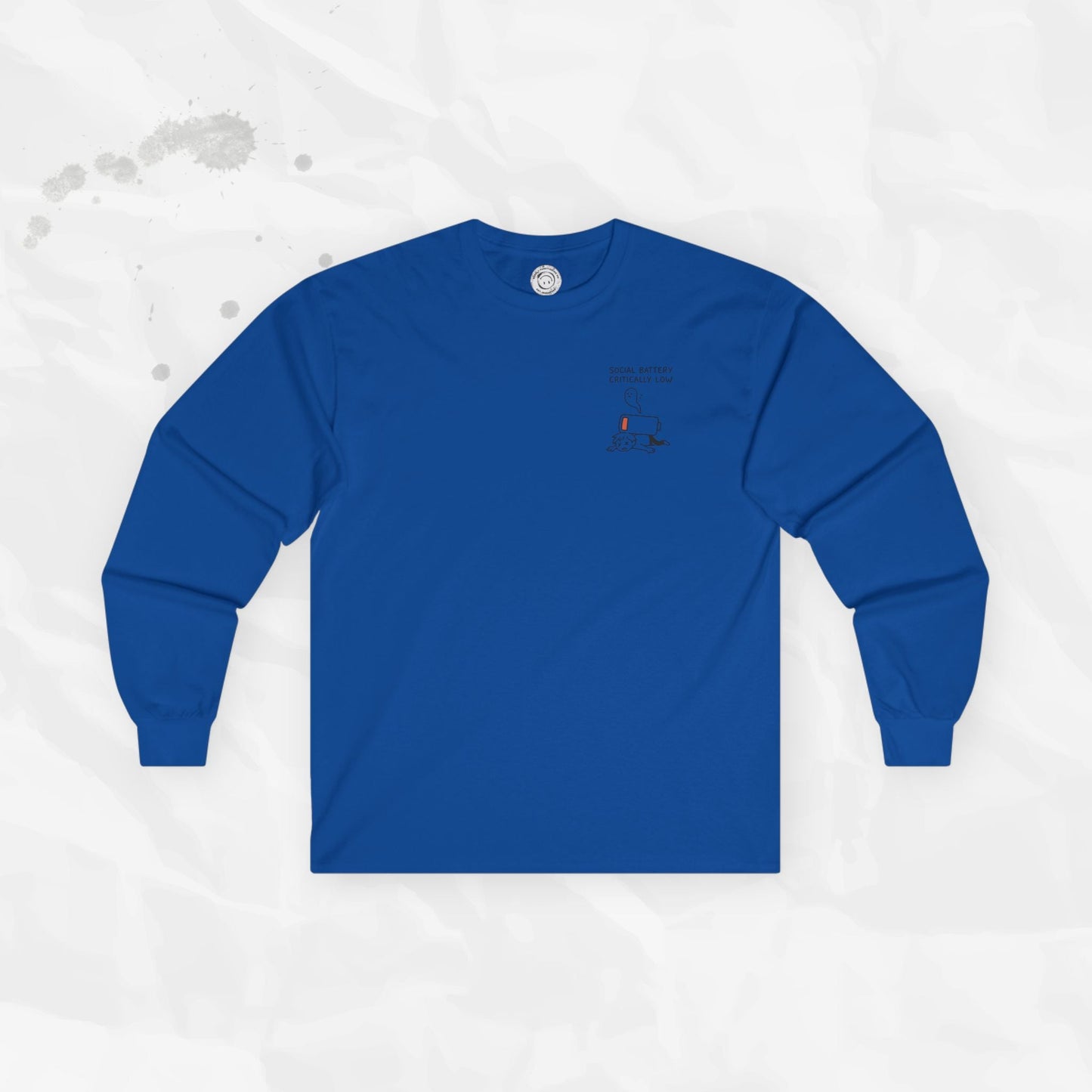 Social Battery Critically Low - Long Sleeve T-Shirt