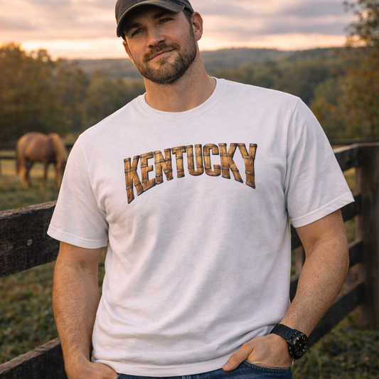 Kentucky Bourbon Shirt | Barrel Text Design | Classic