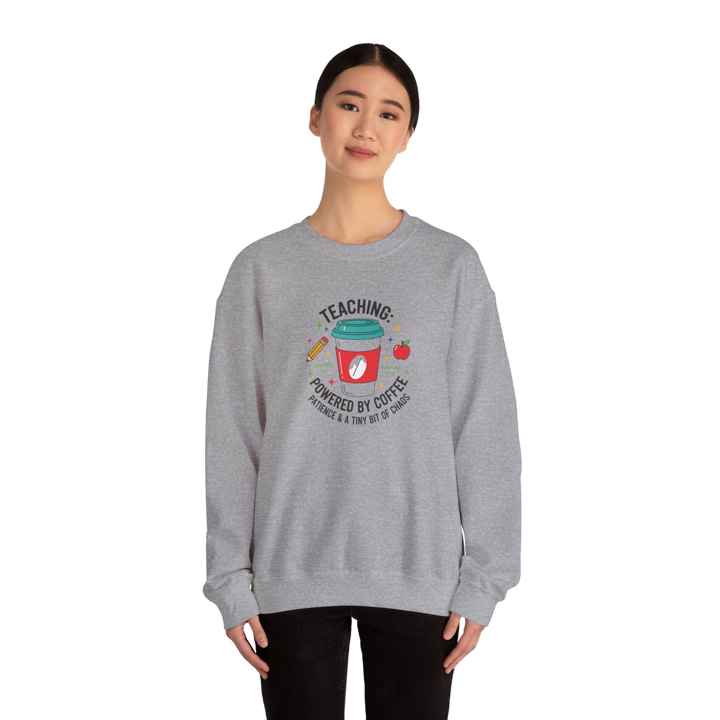 Teaching Powered by Coffee Sweatshirt | Teacher Appreciation, Teacher Life