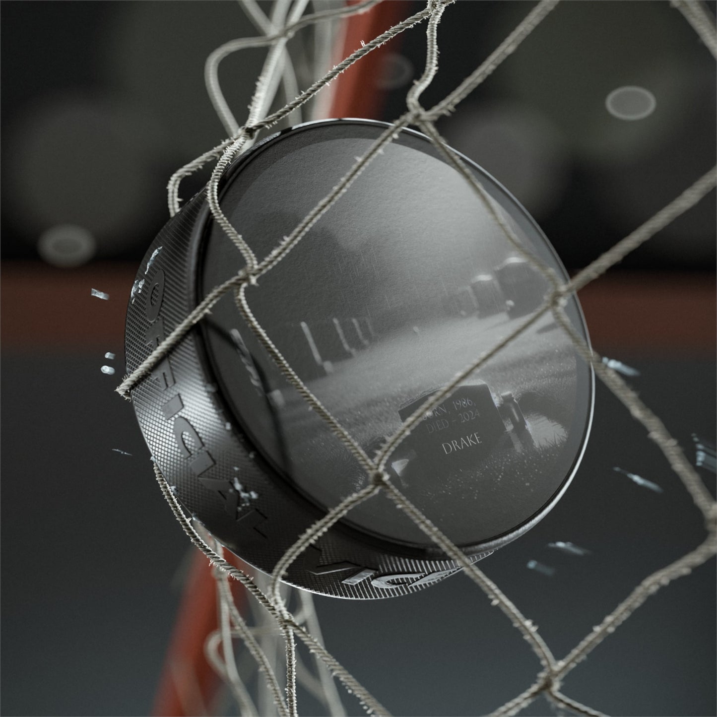 Hockey Puck - "R.I.P."