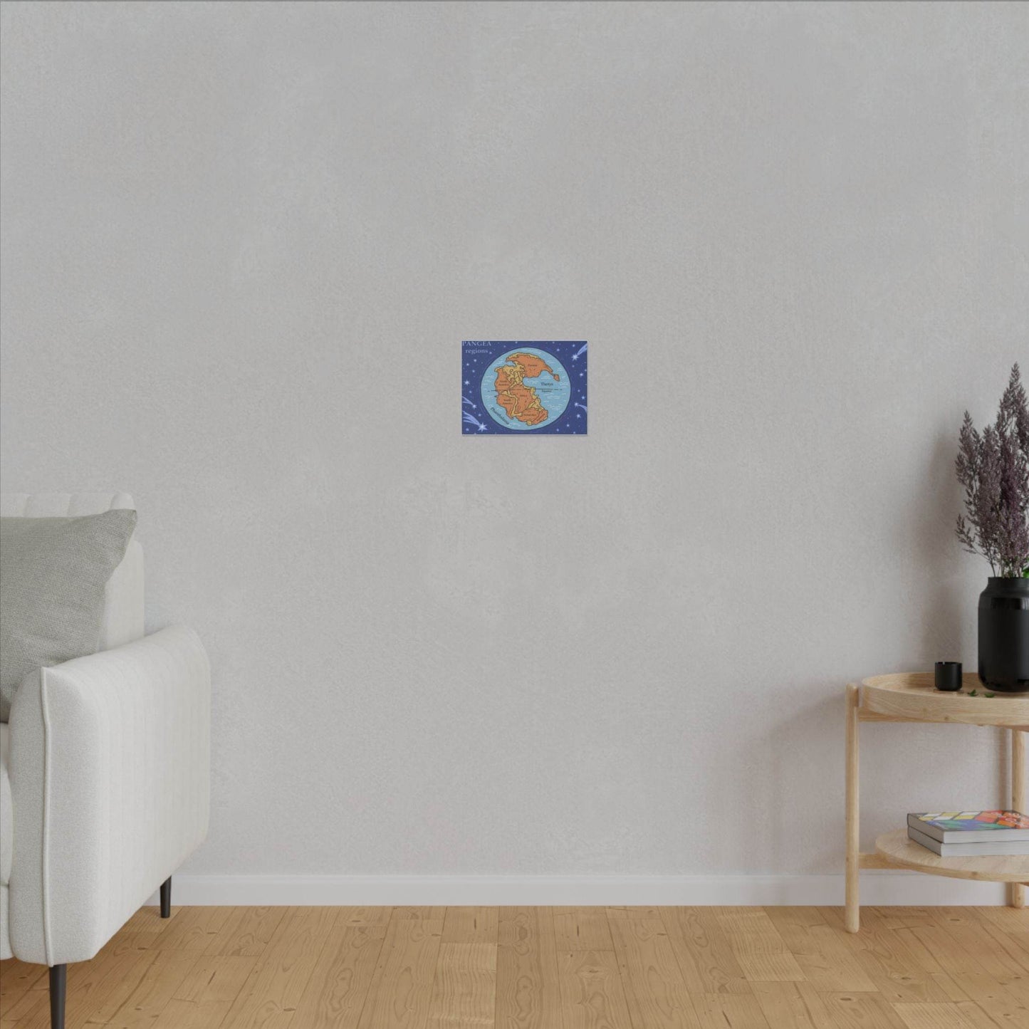 Pangea Regions Canvas Print - Educational Wall Art for Geography Lovers