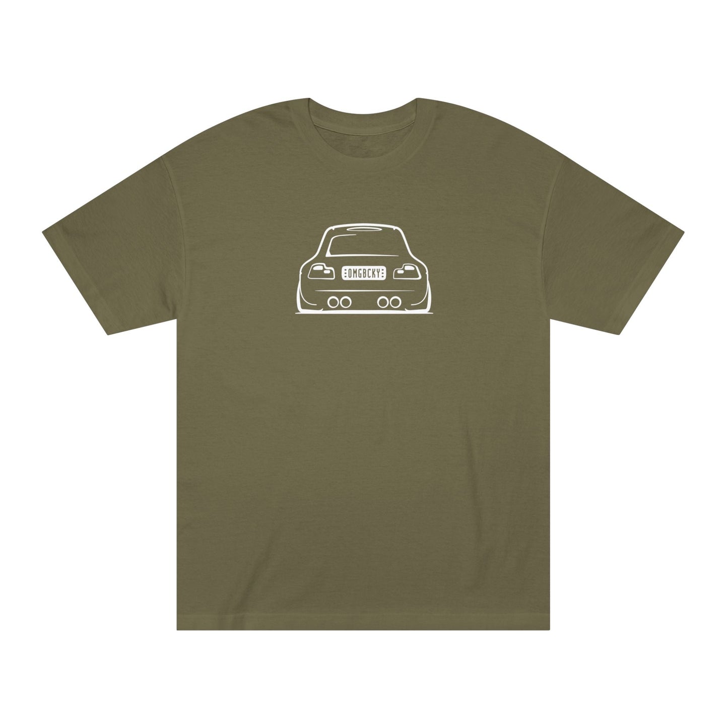OMGBCKY White Coupe Silhouette Tee - Unisex American Apparel Classic T-Shirt