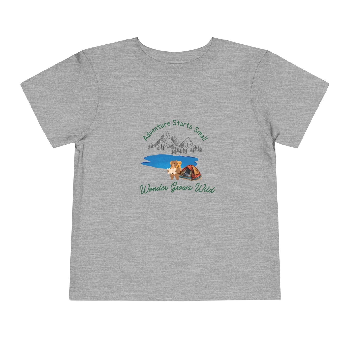 "Adventure Starts Small" Woodland Camper Graphic - Toddler Tee