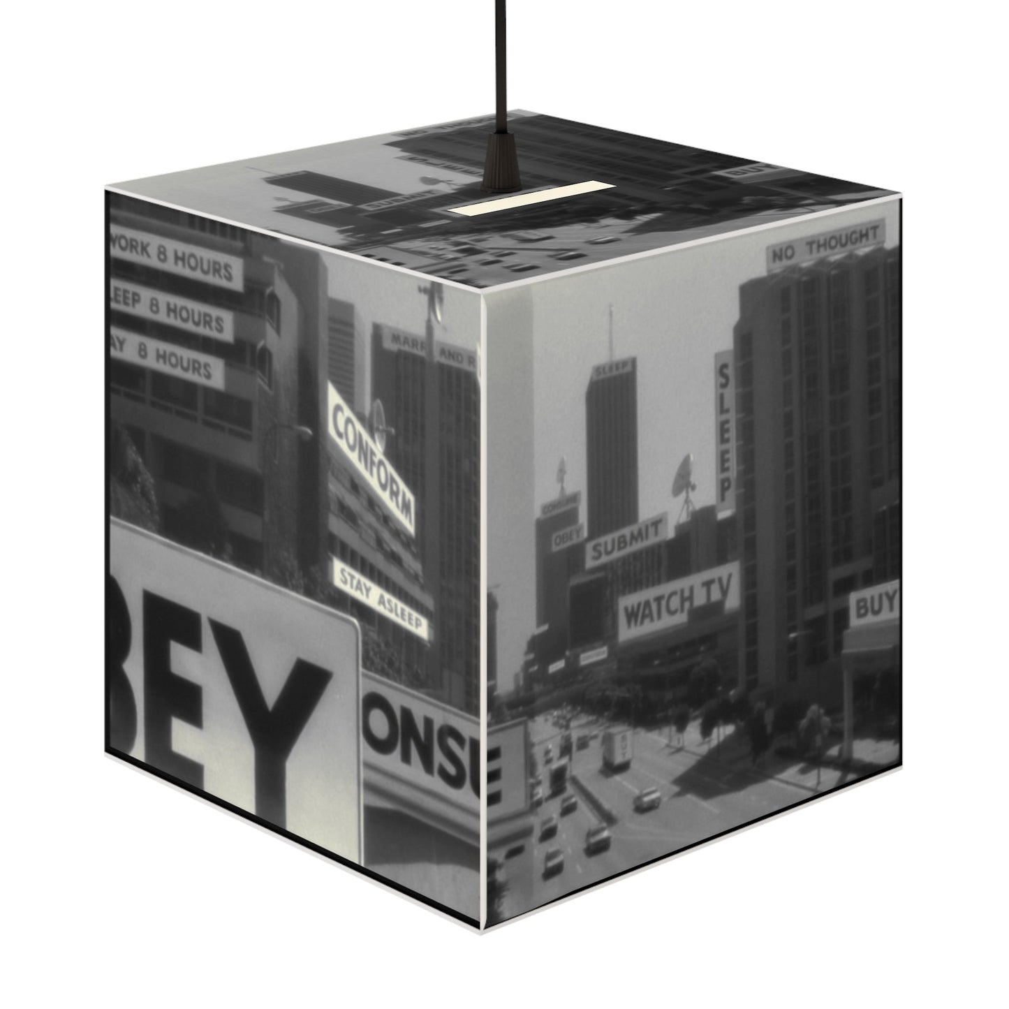 Retro Urban Light Cube Lamp - "They Live"