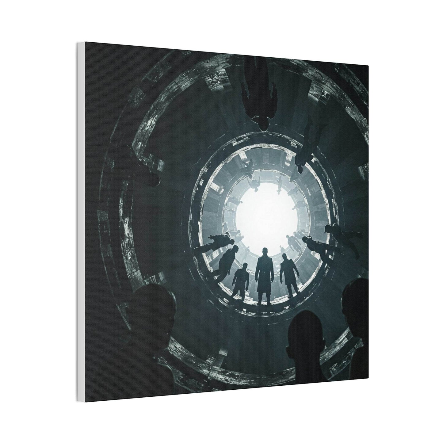 Abstract Canvas Art - Surreal Light Circle Wall Decor