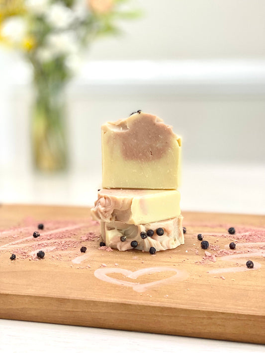 5 oz Pomegranate Clay Handcrafted Soap