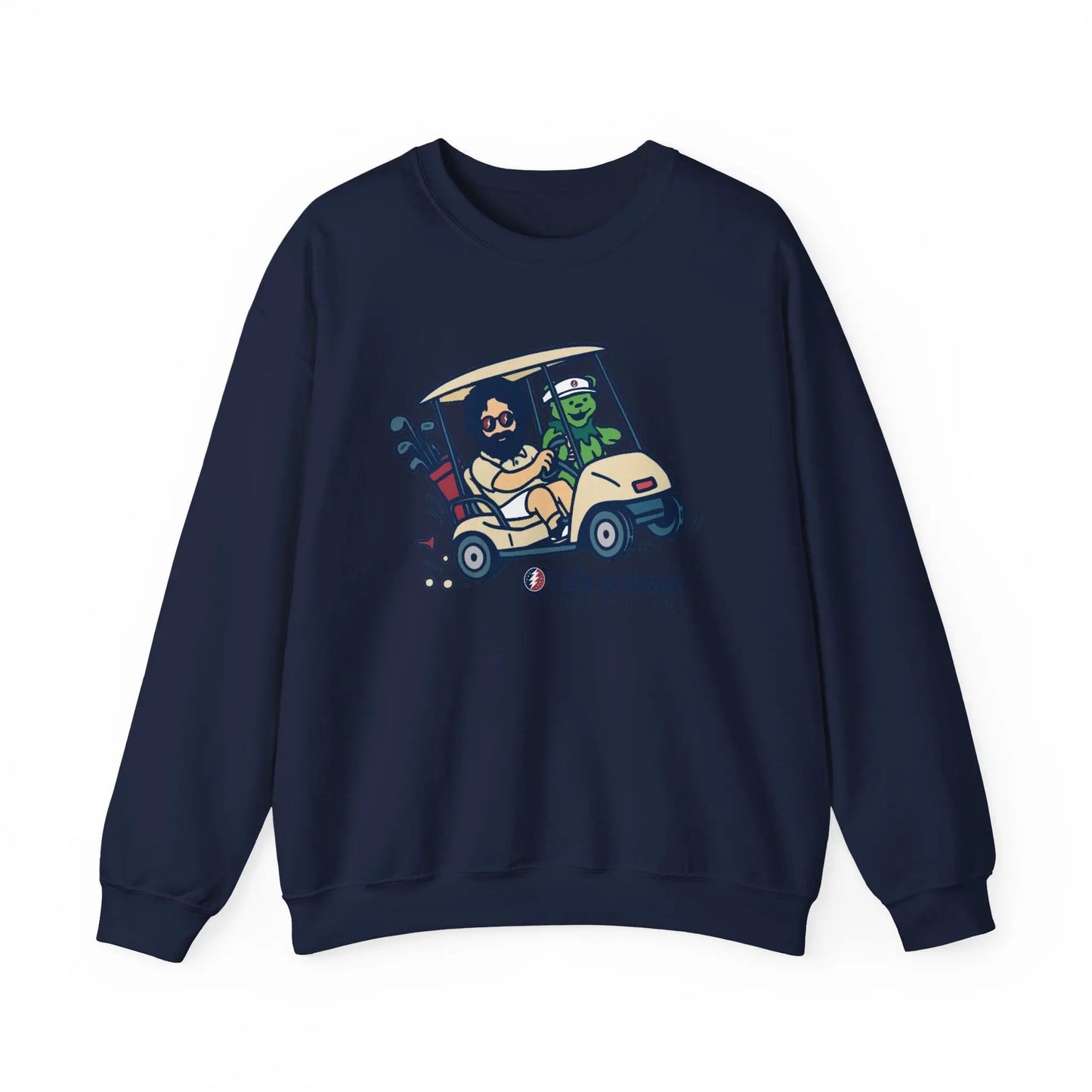 Joy Ridin' Jerry and The Bear | Life is dead.® Crewneck | Grateful Dead