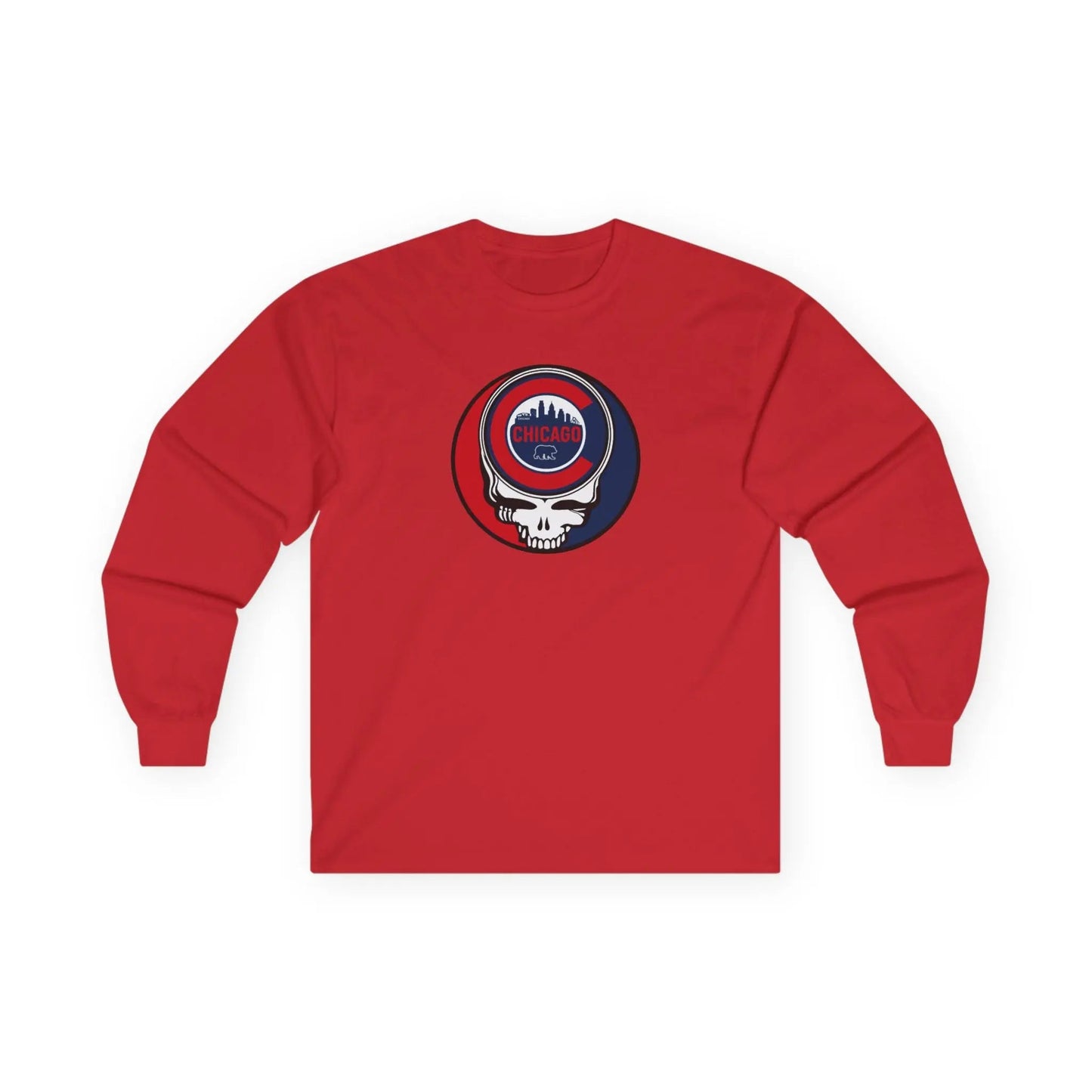 Chicago Cubs Original Stealie Grateful Dead Long Sleeve Shirt