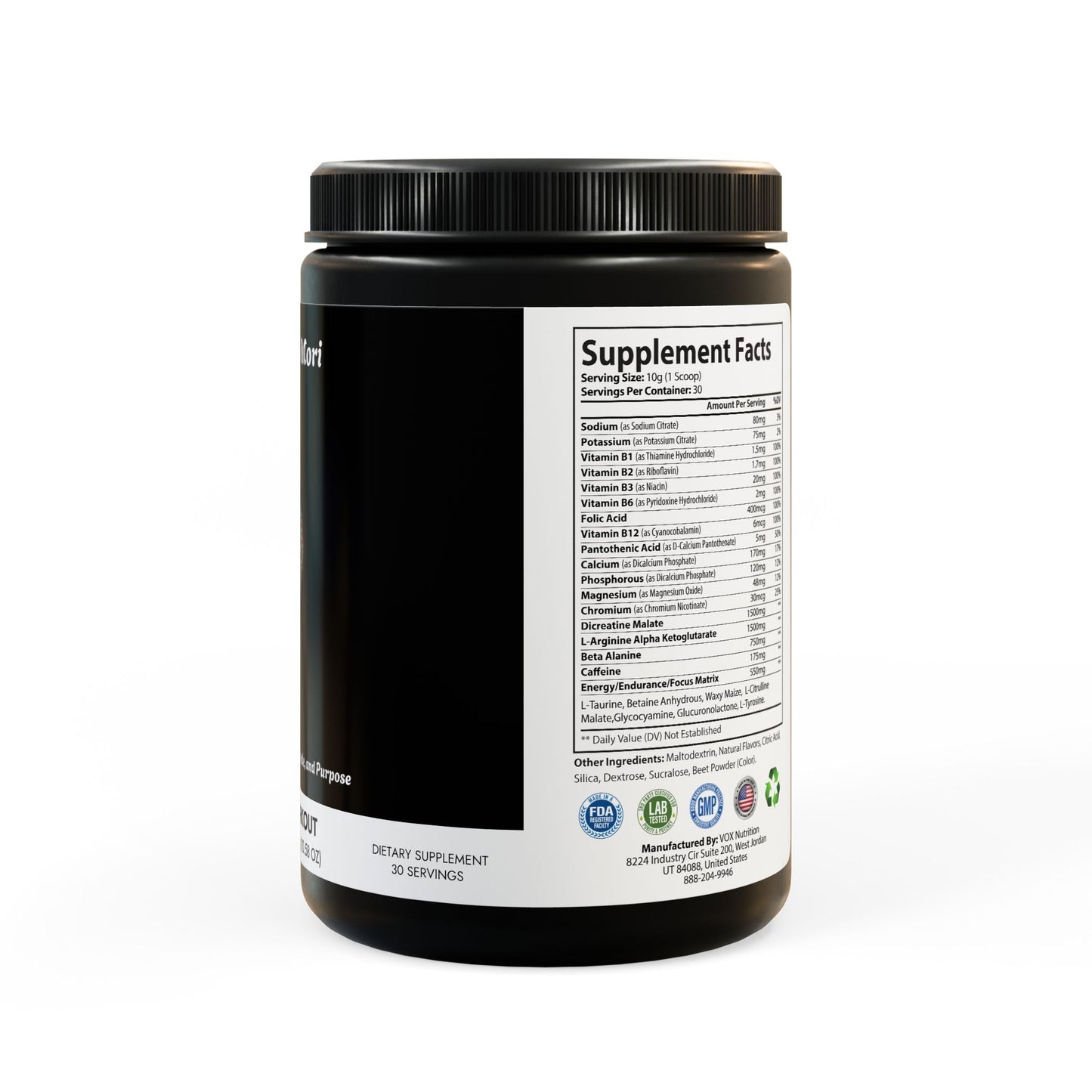 Pre-Workout Supplement, Watermelon (300 g, 10.58 oz) - "Memento Mori"