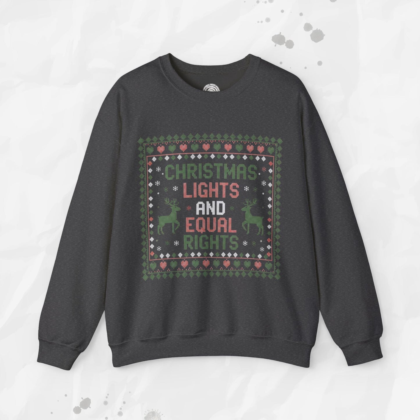 Christmas Lights and Equal Rights – Crewneck Sweatshirt