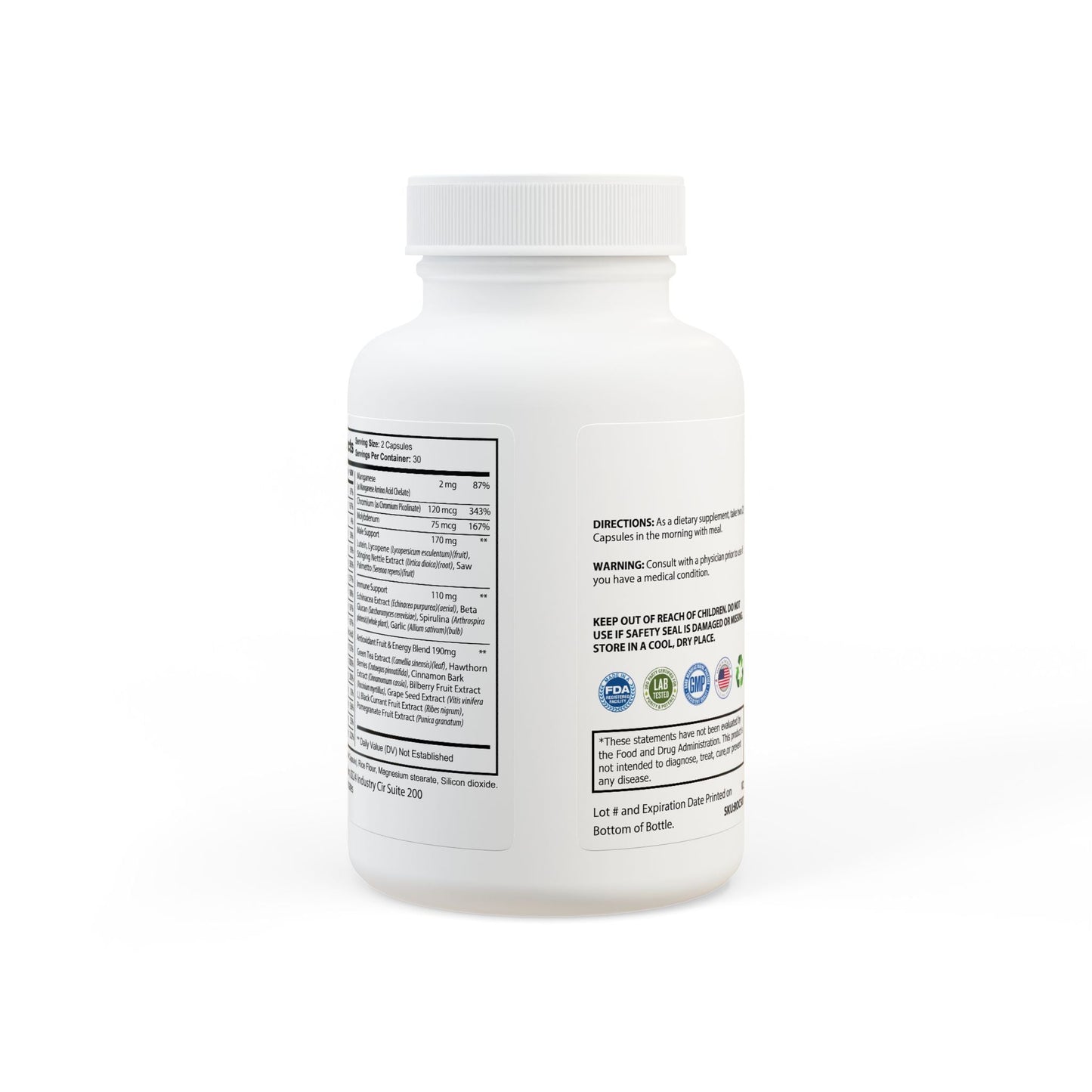 Multivitamin for Men Supplement (60 Capsules) - "Memento Mori"