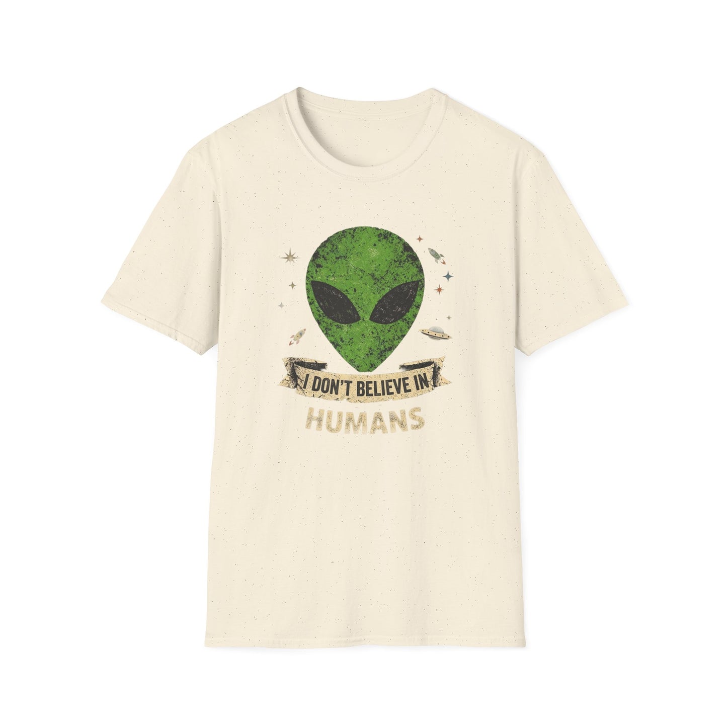 Alien Graphic T-Shirt — I Don't Believe in Humans Alien Shirt Funny Sci‑Fi Tee