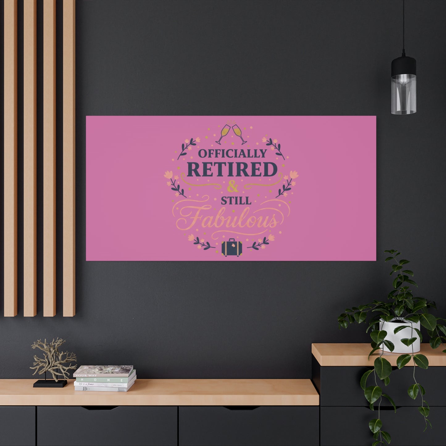 Officially Retired & Still Fabulous Canvas, retirement gifts for women | personalized retirement gifts