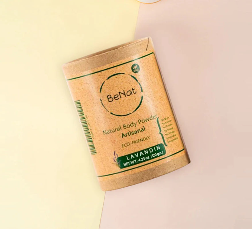BeNat All-Natural Unscented Deodorant Body Powder — Low Waste, Gentle, & Effective