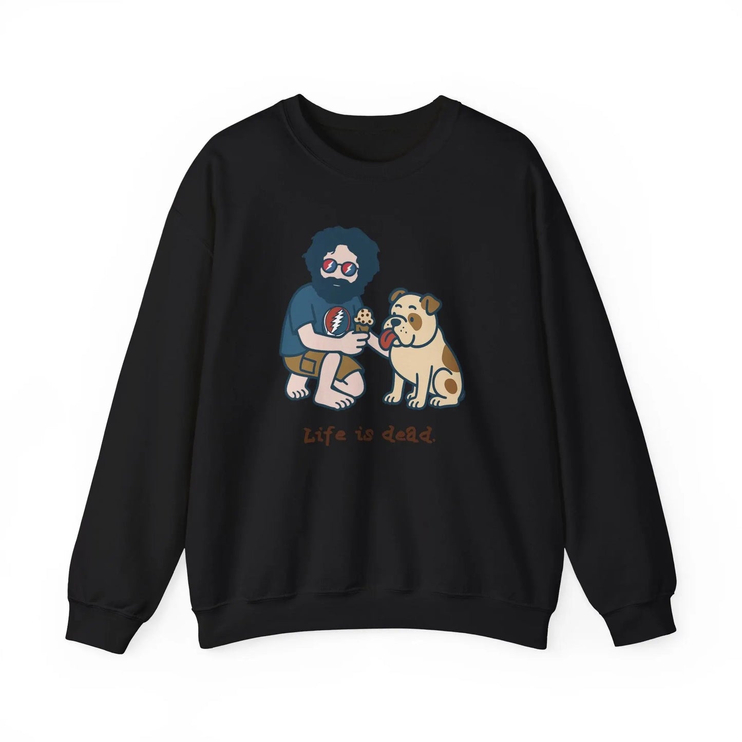 Jerry and Frank Are Sharin' | Life is dead.® Crewneck | Grateful Dead