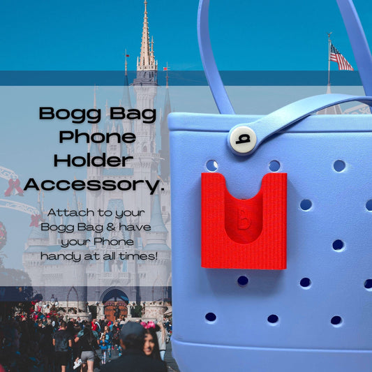BOGLETS PREMIUM - Phone Holder New 2023 Edition Accessory Charm - Decorative Organizer Accessories Compatible with Bogg Bags, Simply Southern and other Tote Bags. (Red)