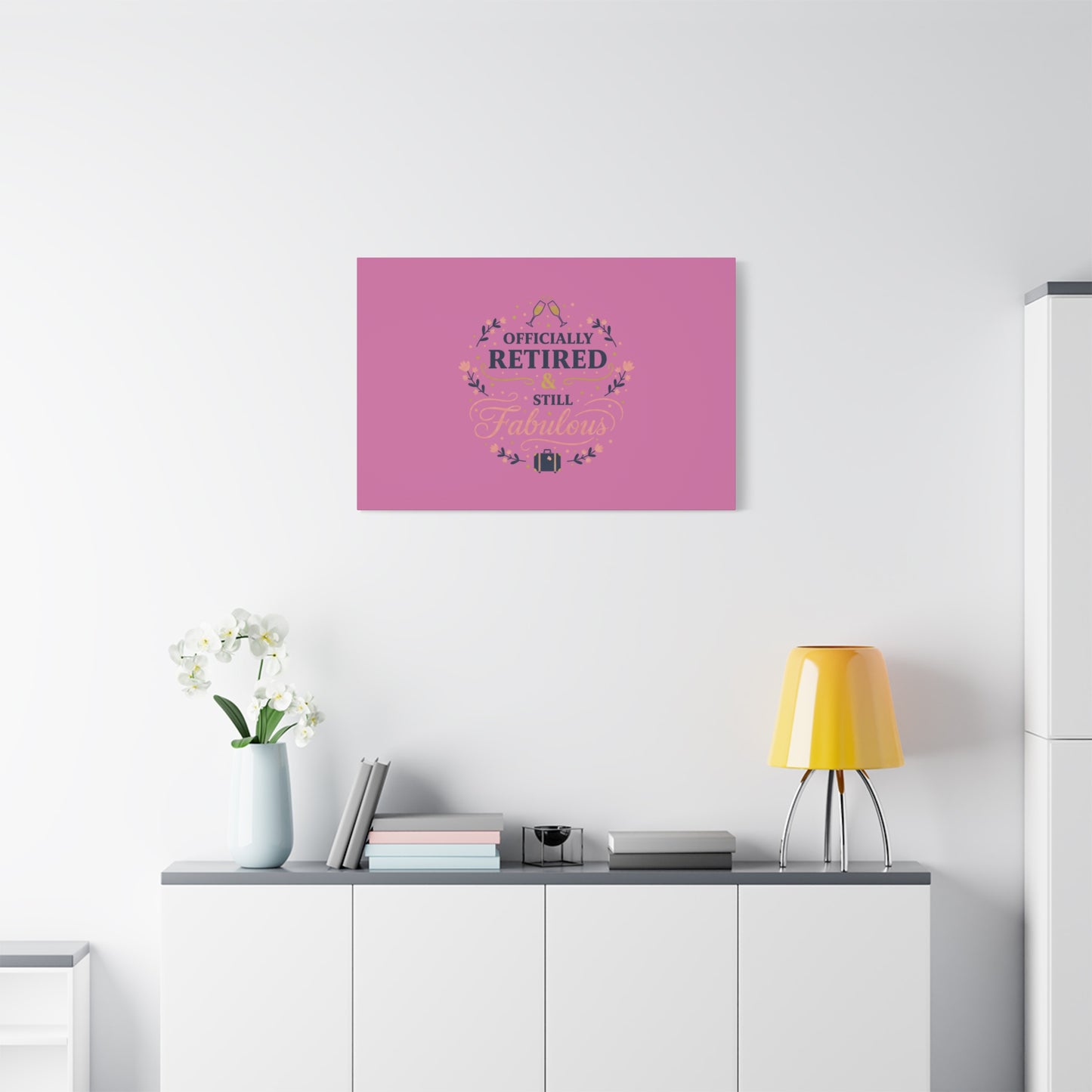 Officially Retired & Still Fabulous Canvas, retirement gifts for women | personalized retirement gifts