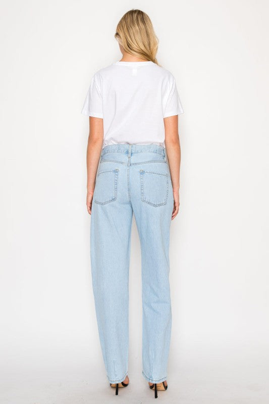 DAT1001BGL - Unisex Tapered Baggy Jeans