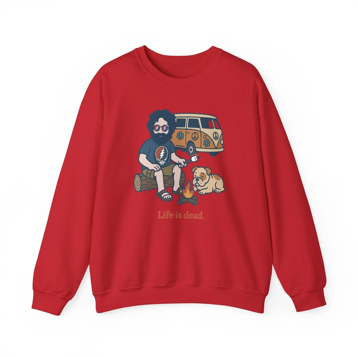 Jerry and Frank are Camping | Life is dead.® Crewneck | Grateful Dead