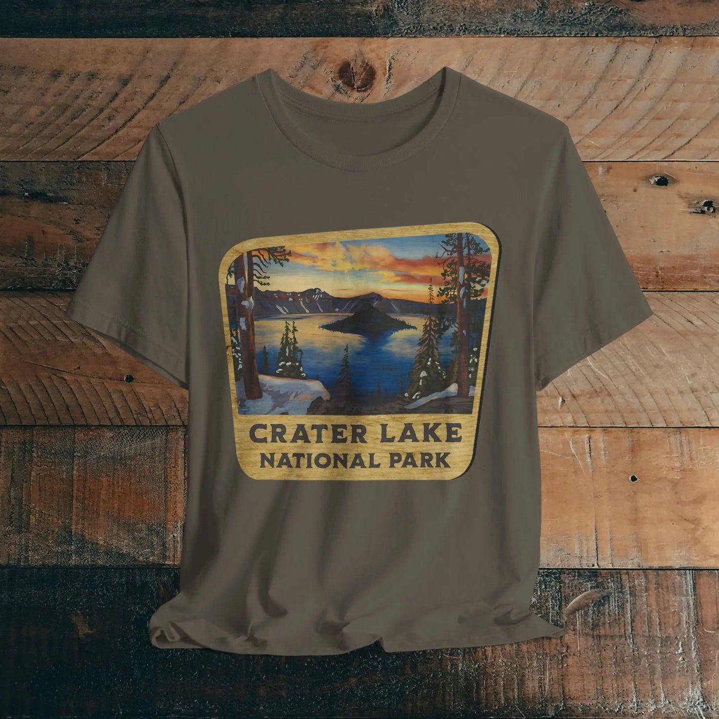 Crater Lake National Park T-Shirt Wood Sign