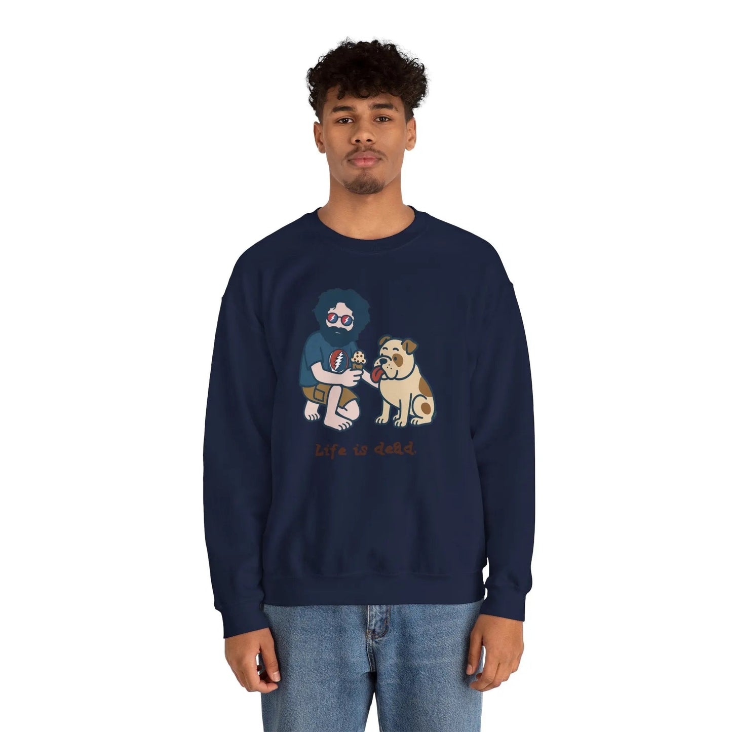 Jerry and Frank Are Sharin' | Life is dead.® Crewneck | Grateful Dead