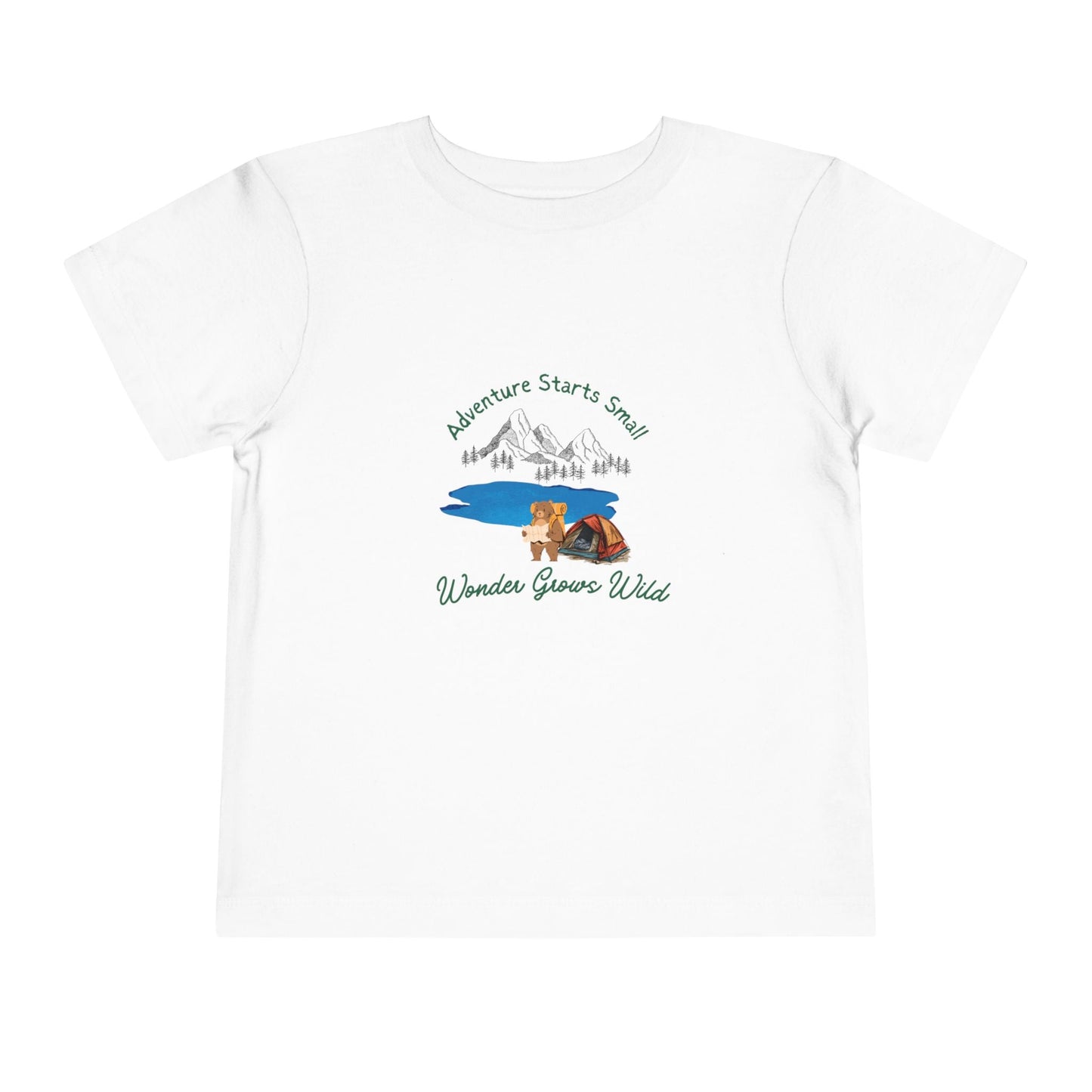 "Adventure Starts Small" Woodland Camper Graphic - Toddler Tee