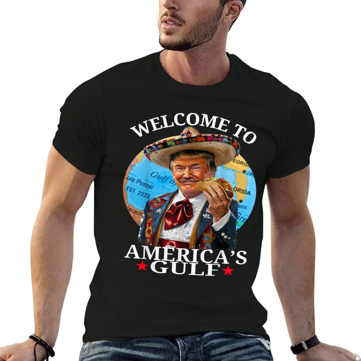 Funny Trump America's Gulf Est 2025 Trump Merchandise Versatile T-Shirt