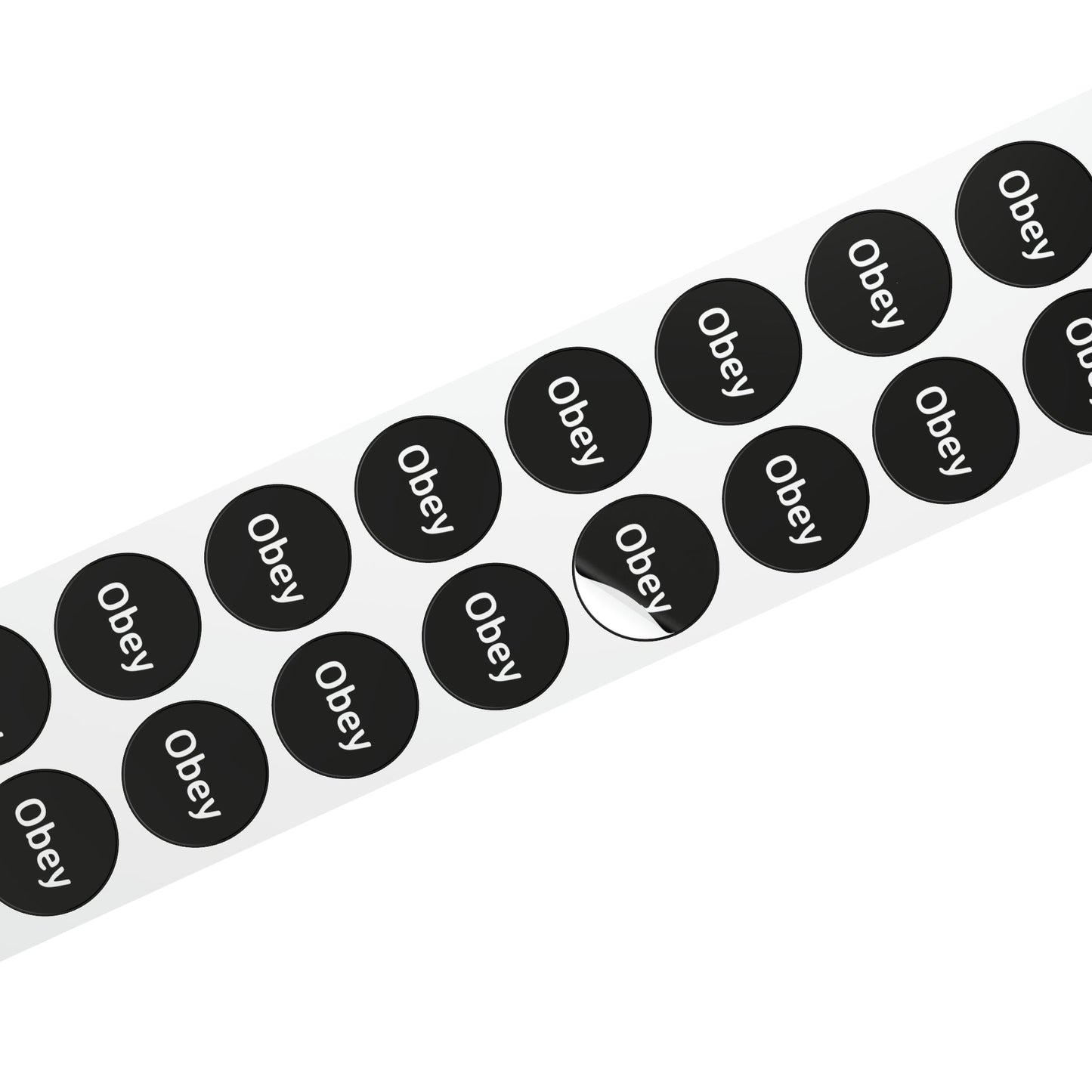Round Sticker Label Rolls - Obey