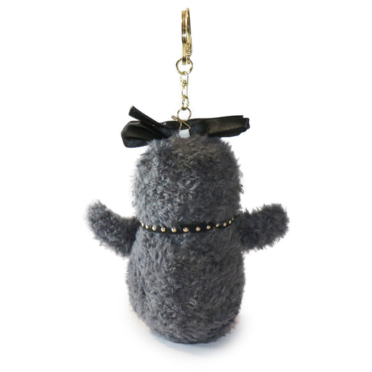 4-inch Fritter Penguin white Black Bow and Heart Charm