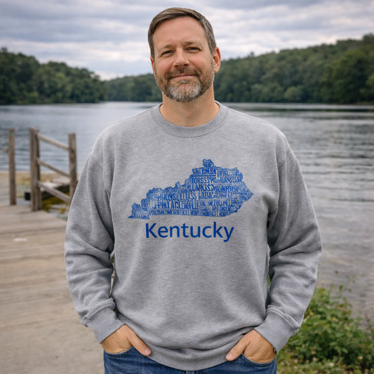 Kentucky Blue Ink Sweatshirt – Comfy & Stylish Cotton-Blend Crewneck