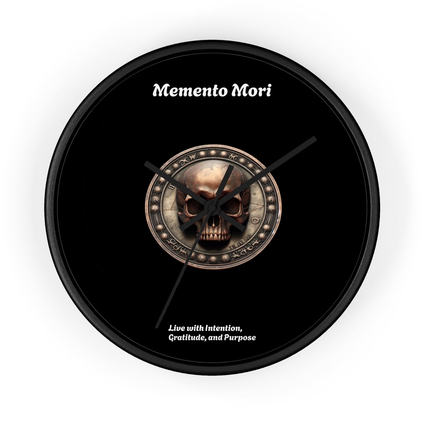 "Memento Mori" Wall Clock - Symbol of Intention, Gratitude, and Purpose