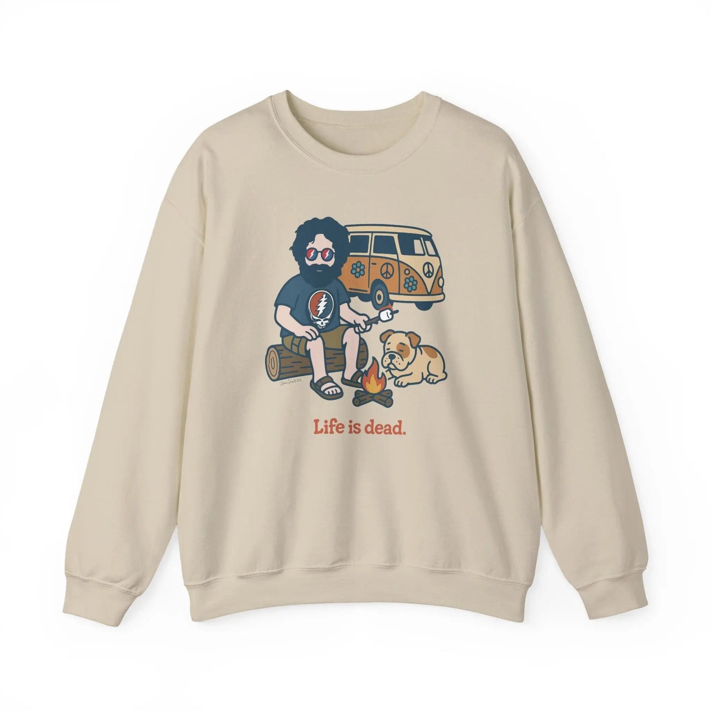 Jerry and Frank are Camping | Life is dead.® Crewneck | Grateful Dead