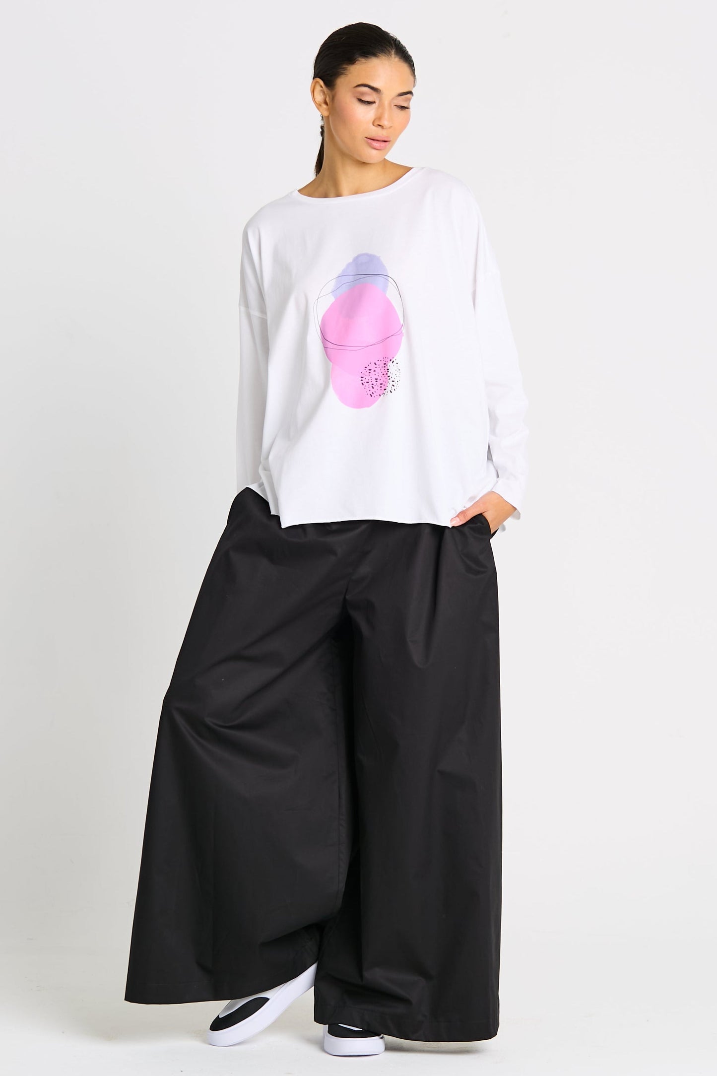 Pima Cotton "Saturn" Luxury Boxy Tee - White
