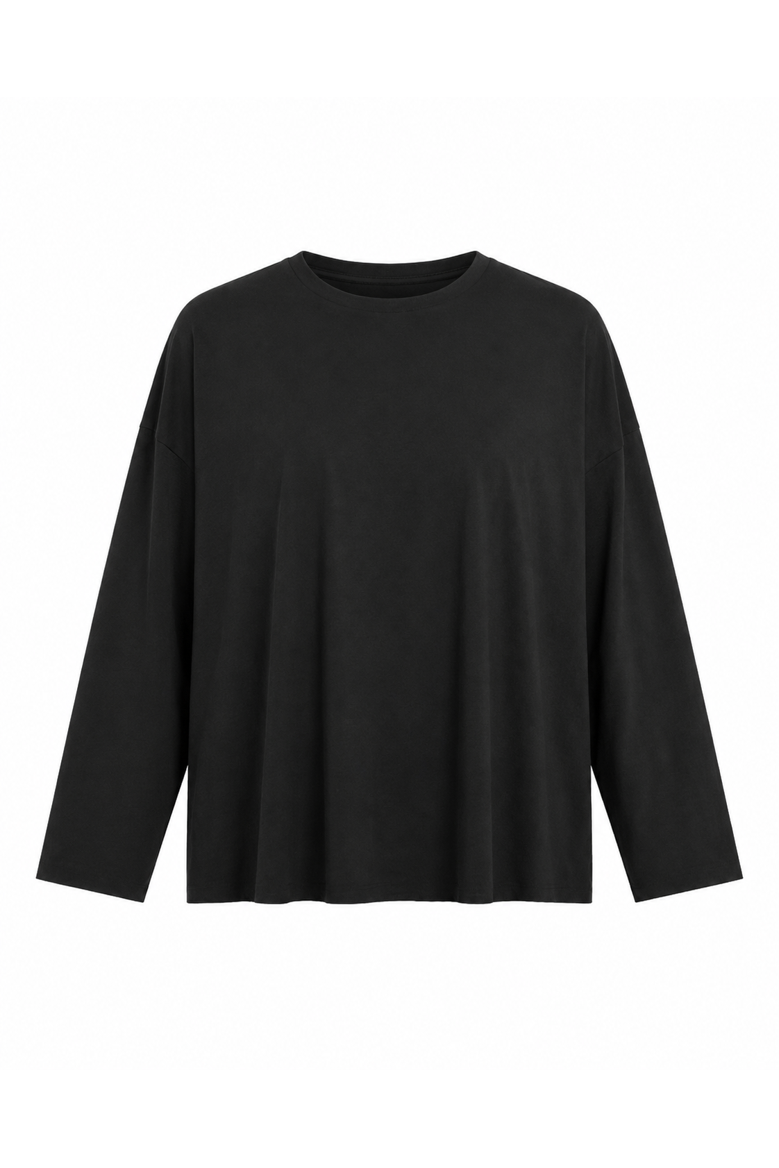 Pima Cotton Luxury Boxy T-Shirt - Black