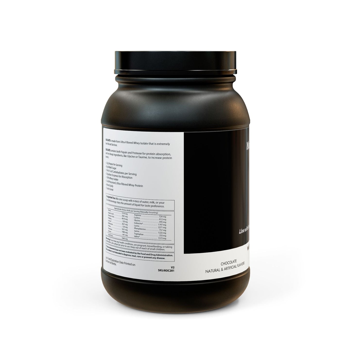 Whey Isolate Protein Supplement (907g, 2lb) - "Memento Mori"