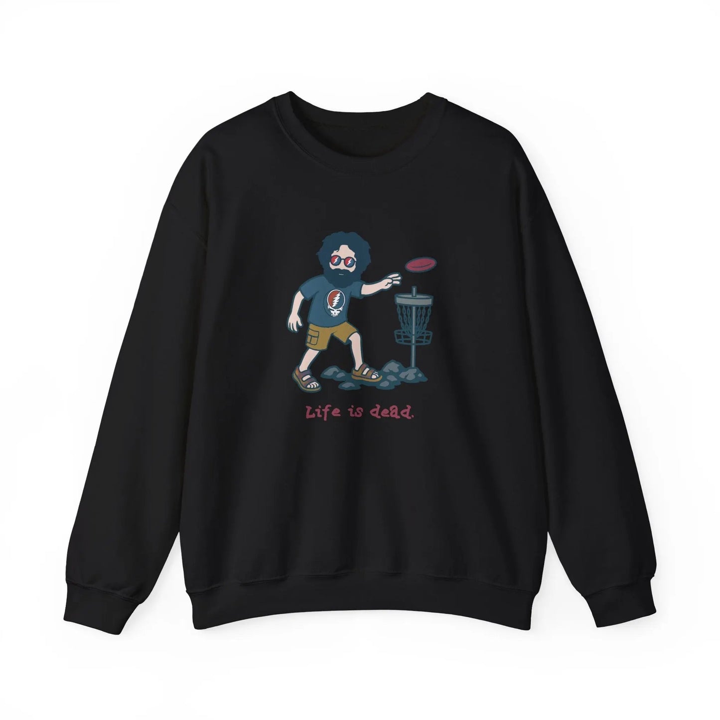 Disc Golfin' Jerry | Life is dead.® Crewneck | Grateful Dead