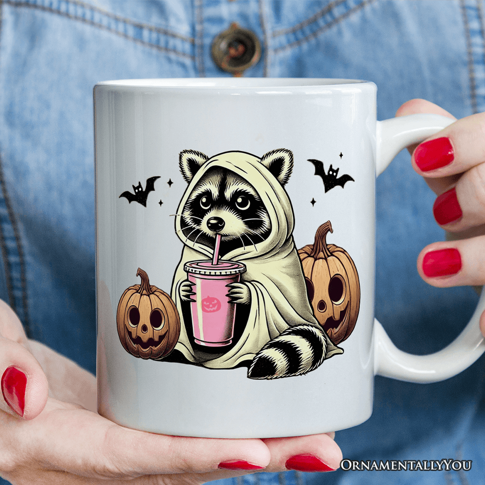 Cute Raccoon Drinking Cup Gift Mug: Non-Customized