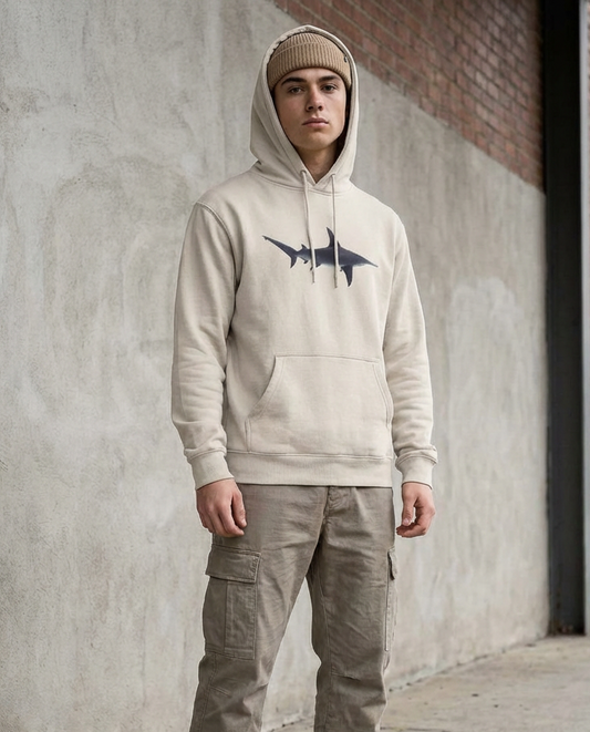 Hammerhead Shark Cruising, Moss Apparel, Shark Style Hoodie