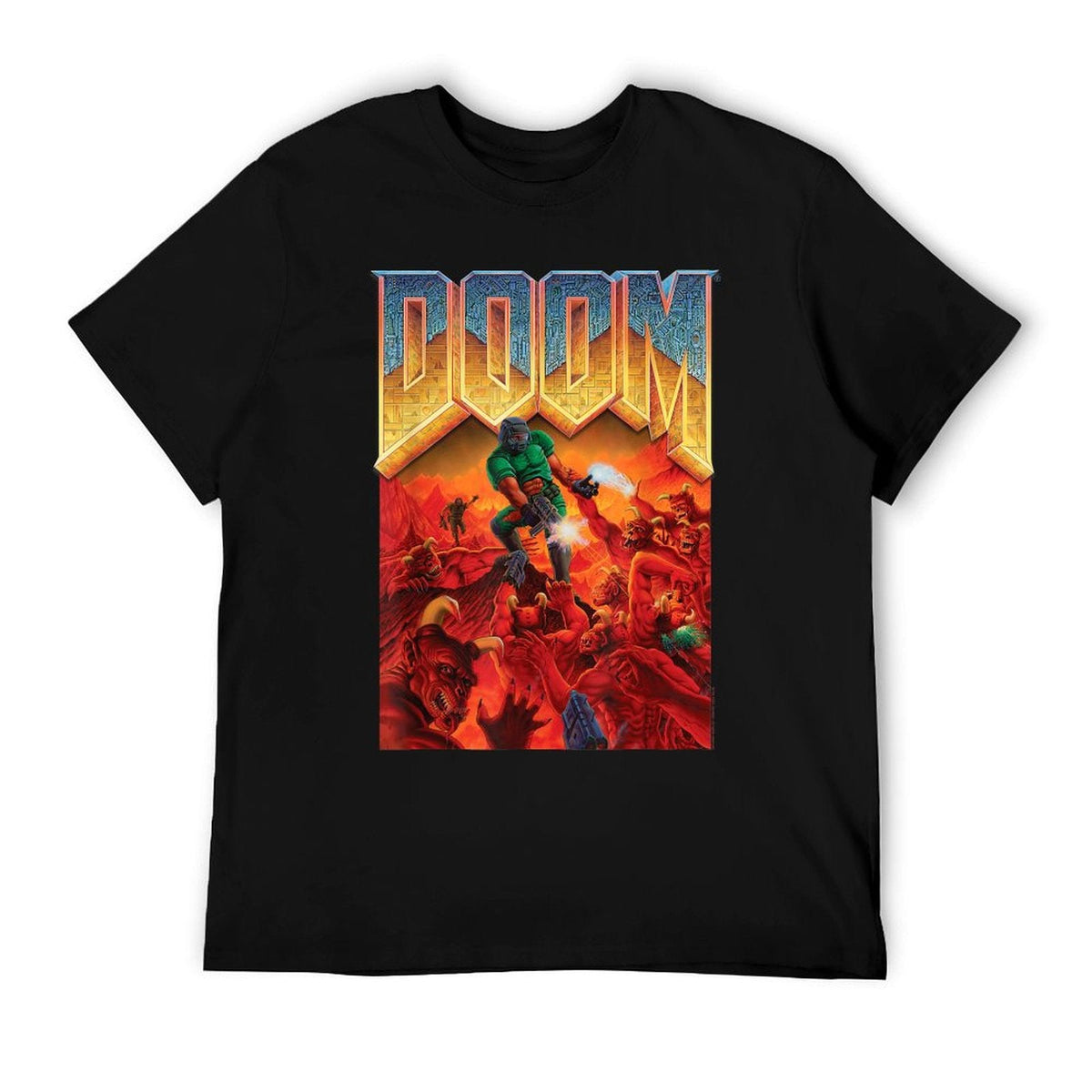DOOM 1993 Video Game Cover Art Odor-resistant T-Shirt