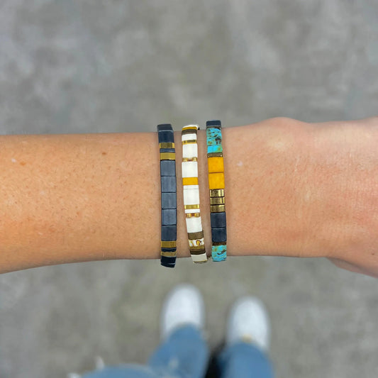 NASHVILLE - 3 Tila Bead Bracelet Stack Mack & Rex