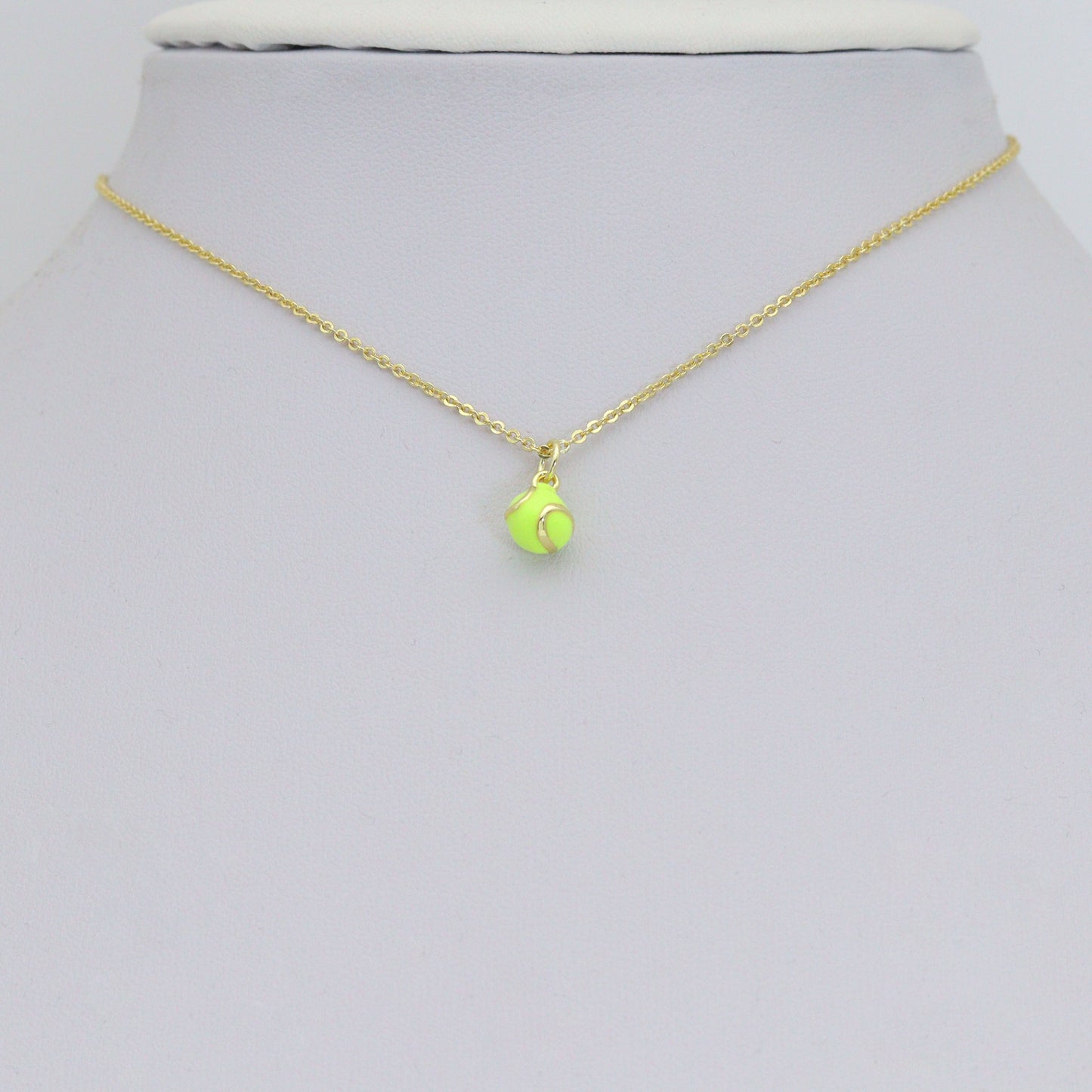 Gold Silver Tennis Ball Stud earrings, Sporty Tennis Ball Charms, Sku#A521