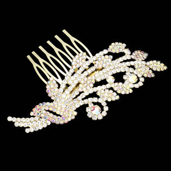 Rhinestone Sprout Hair Comb