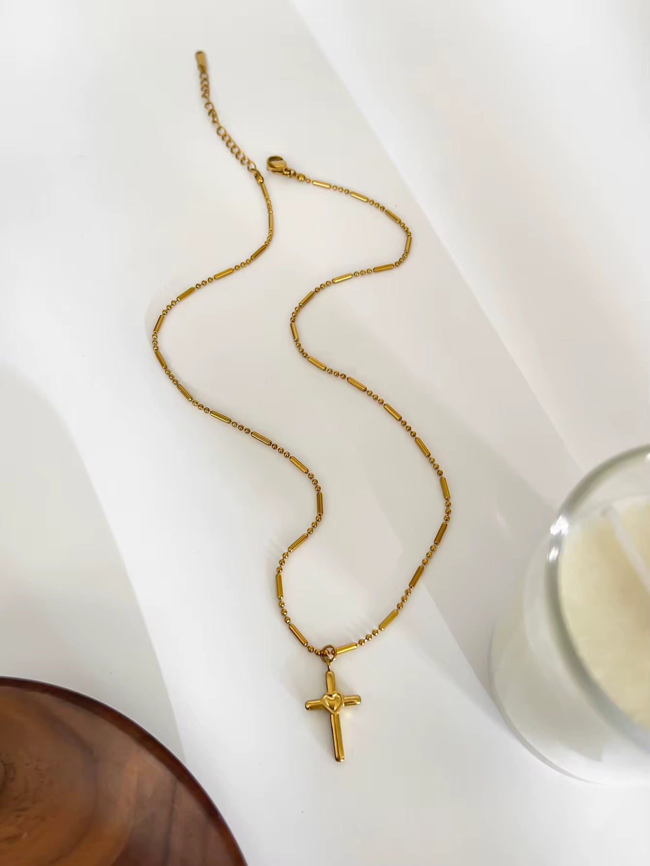 3 layered cross necklaces