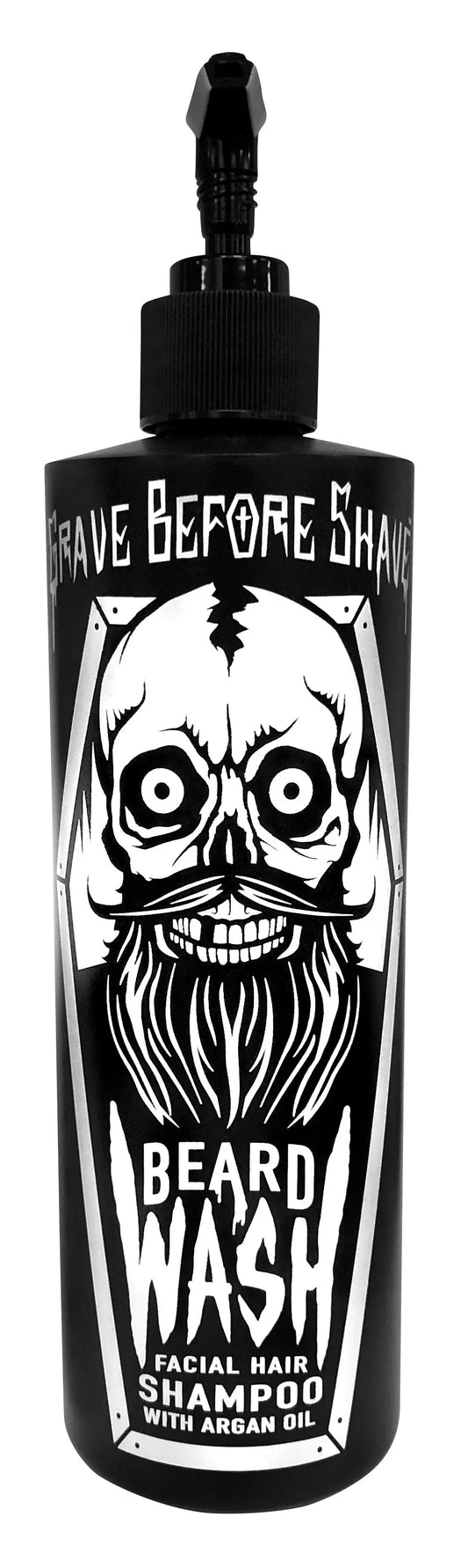GRAVE BEFORE SHAVE™  BEARD WASH SHAMPOO 16oz. Pump-top Grave Before Shave