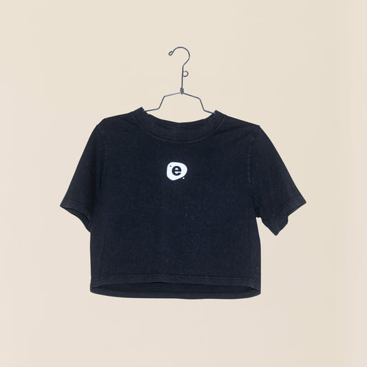 Black Stone Crop Tee