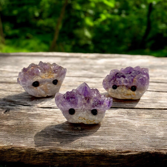 Amethyst Geode Crystal Cluster Rock Buddy, Friend